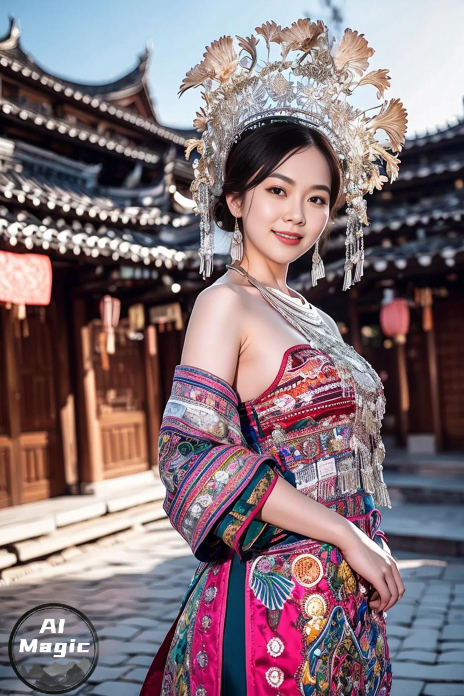 图片[15]-[AI绘画] 036 民族装的漂亮魔法秀[65P] – 速更版-美库