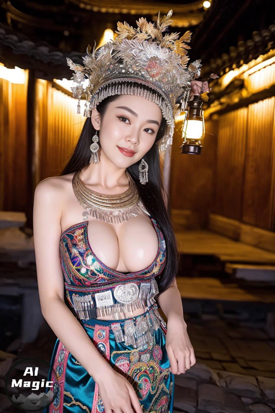 图片[17]-[AI绘画] 036 民族装的漂亮魔法秀[65P] – 速更版-美库