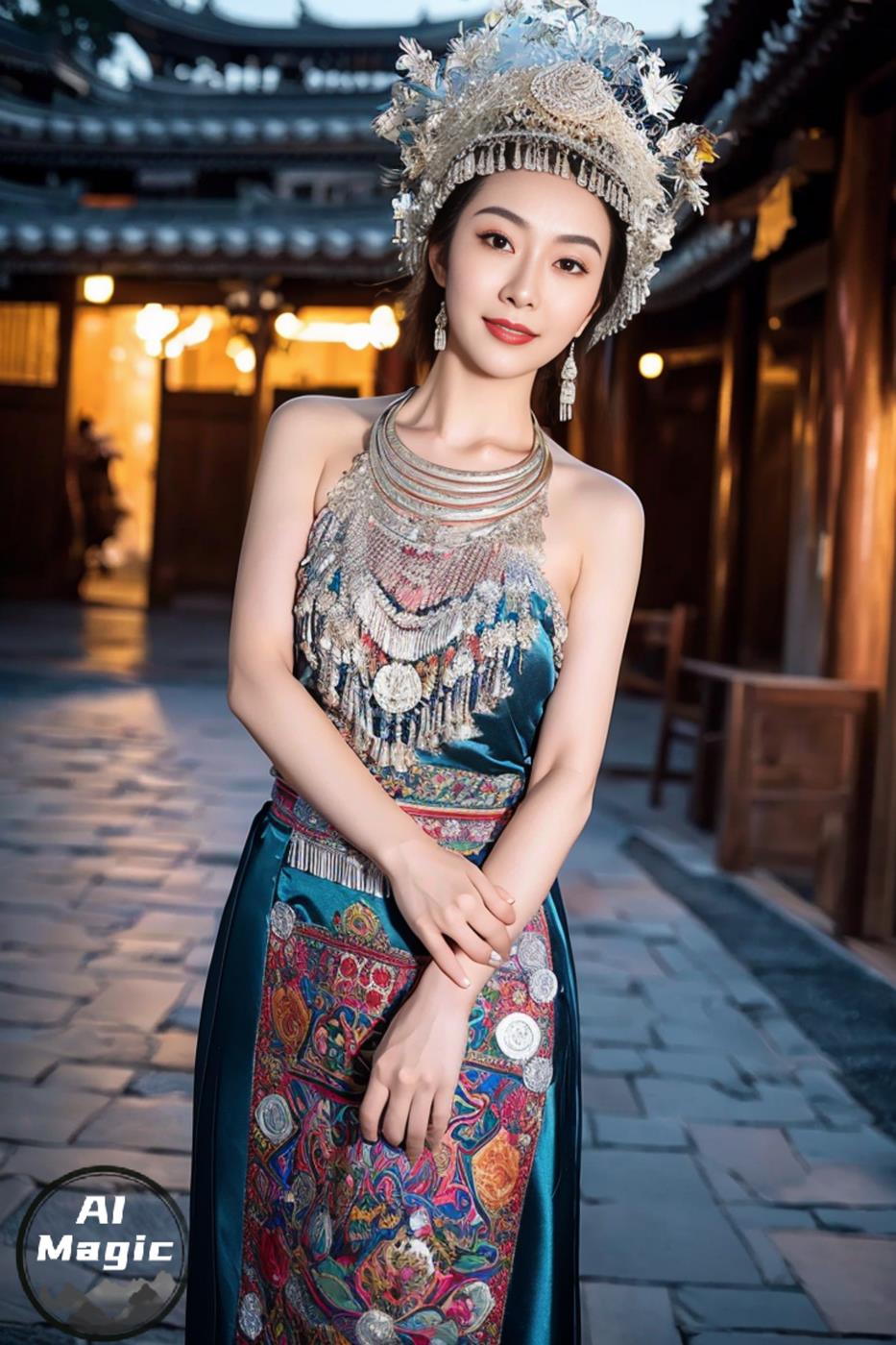 图片[18]-[AI绘画] 036 民族装的漂亮魔法秀[65P] – 速更版-美库