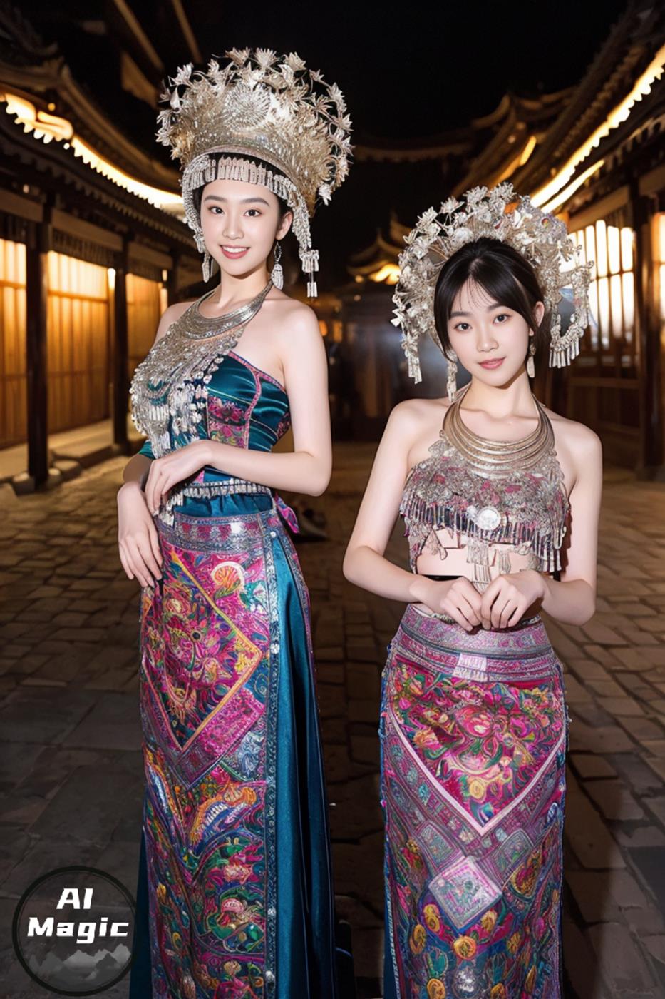 图片[19]-[AI绘画] 036 民族装的漂亮魔法秀[65P] – 速更版-美库