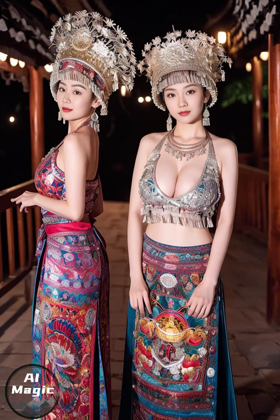 图片[22]-[AI绘画] 036 民族装的漂亮魔法秀[65P] – 速更版-美库