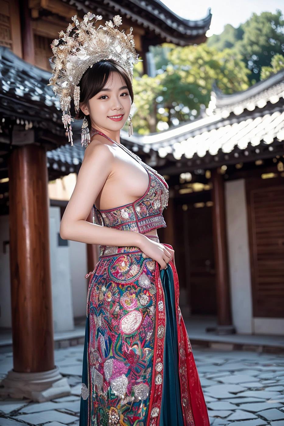 图片[25]-[AI绘画] 036 民族装的漂亮魔法秀[65P] – 速更版-美库