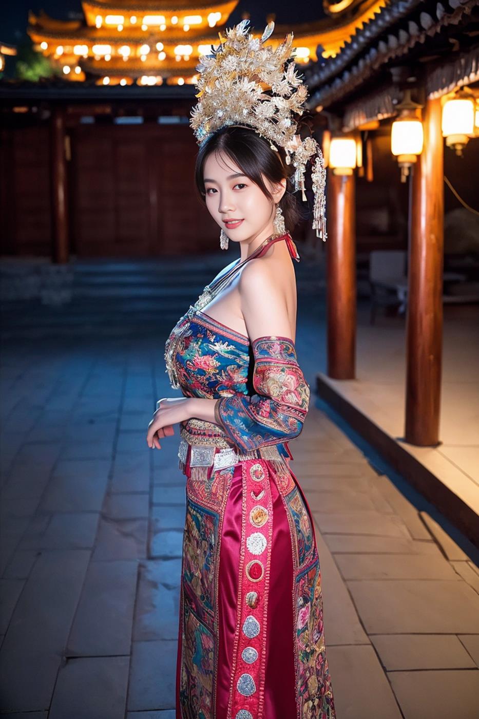 图片[43]-[AI绘画] 036 民族装的漂亮魔法秀[65P] – 速更版-美库