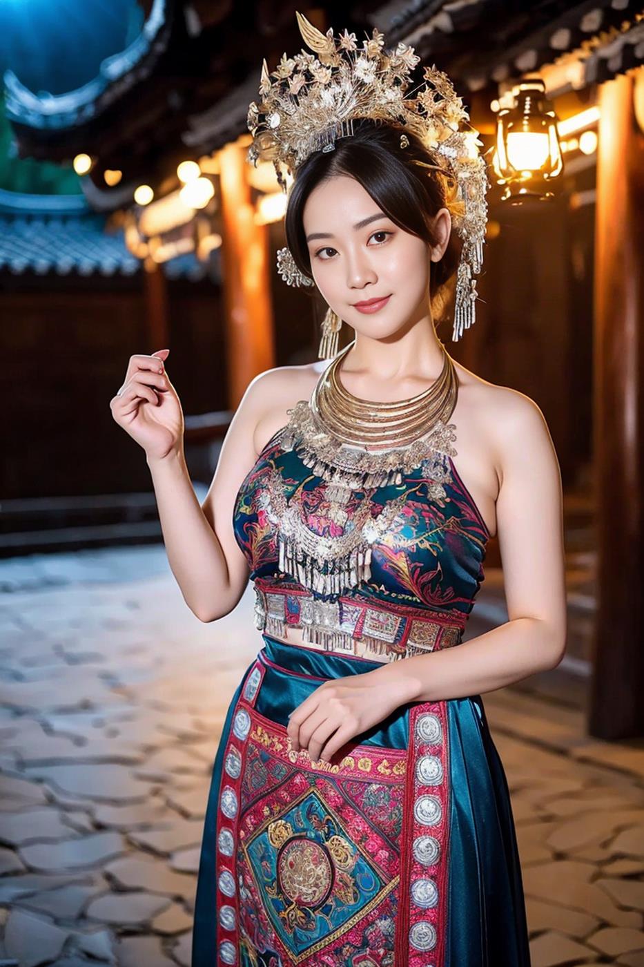 图片[48]-[AI绘画] 036 民族装的漂亮魔法秀[65P] – 速更版-美库