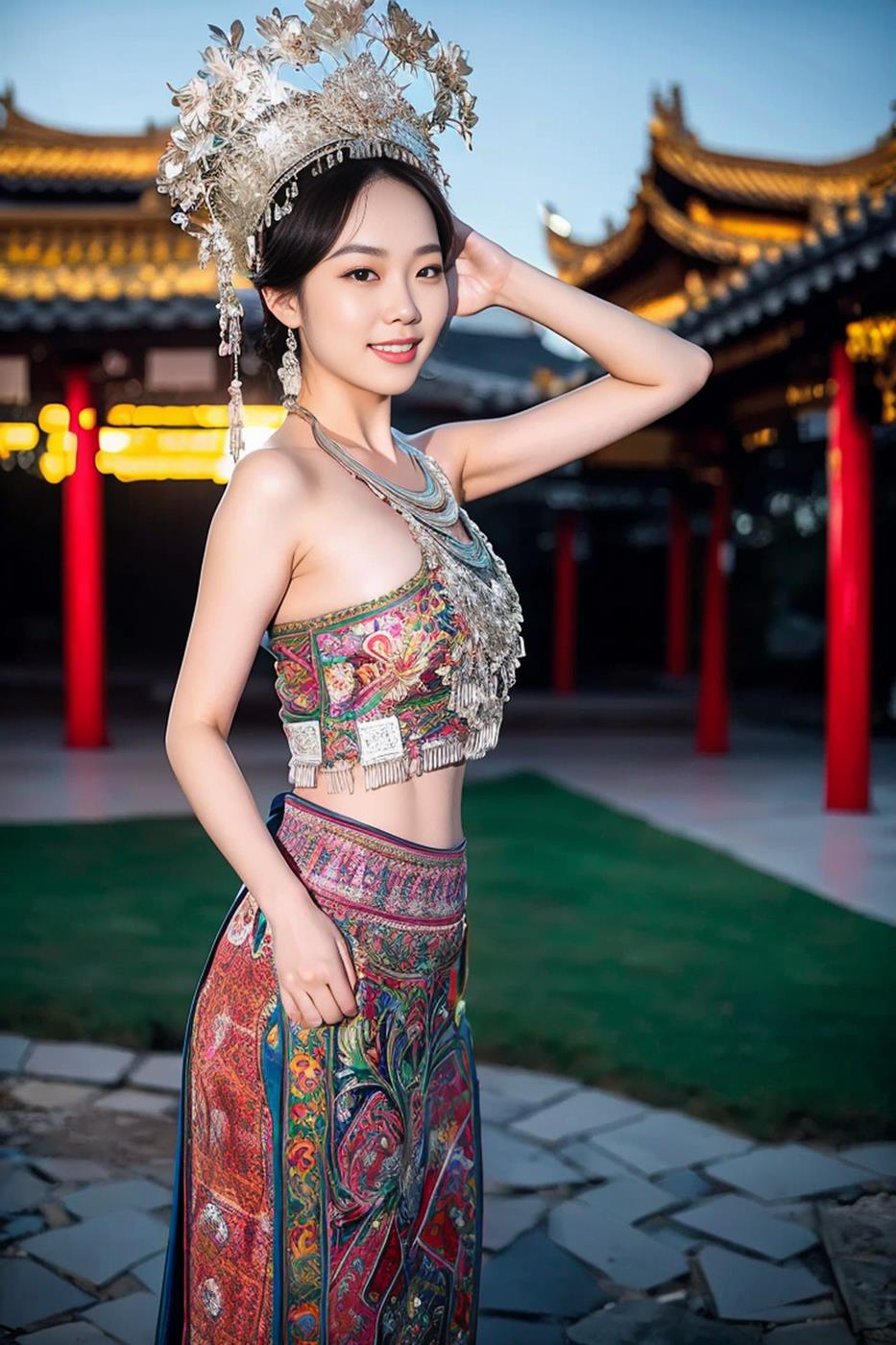 图片[52]-[AI绘画] 036 民族装的漂亮魔法秀[65P] – 速更版-美库