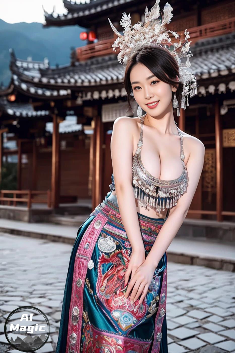 图片[56]-[AI绘画] 036 民族装的漂亮魔法秀[65P] – 速更版-美库