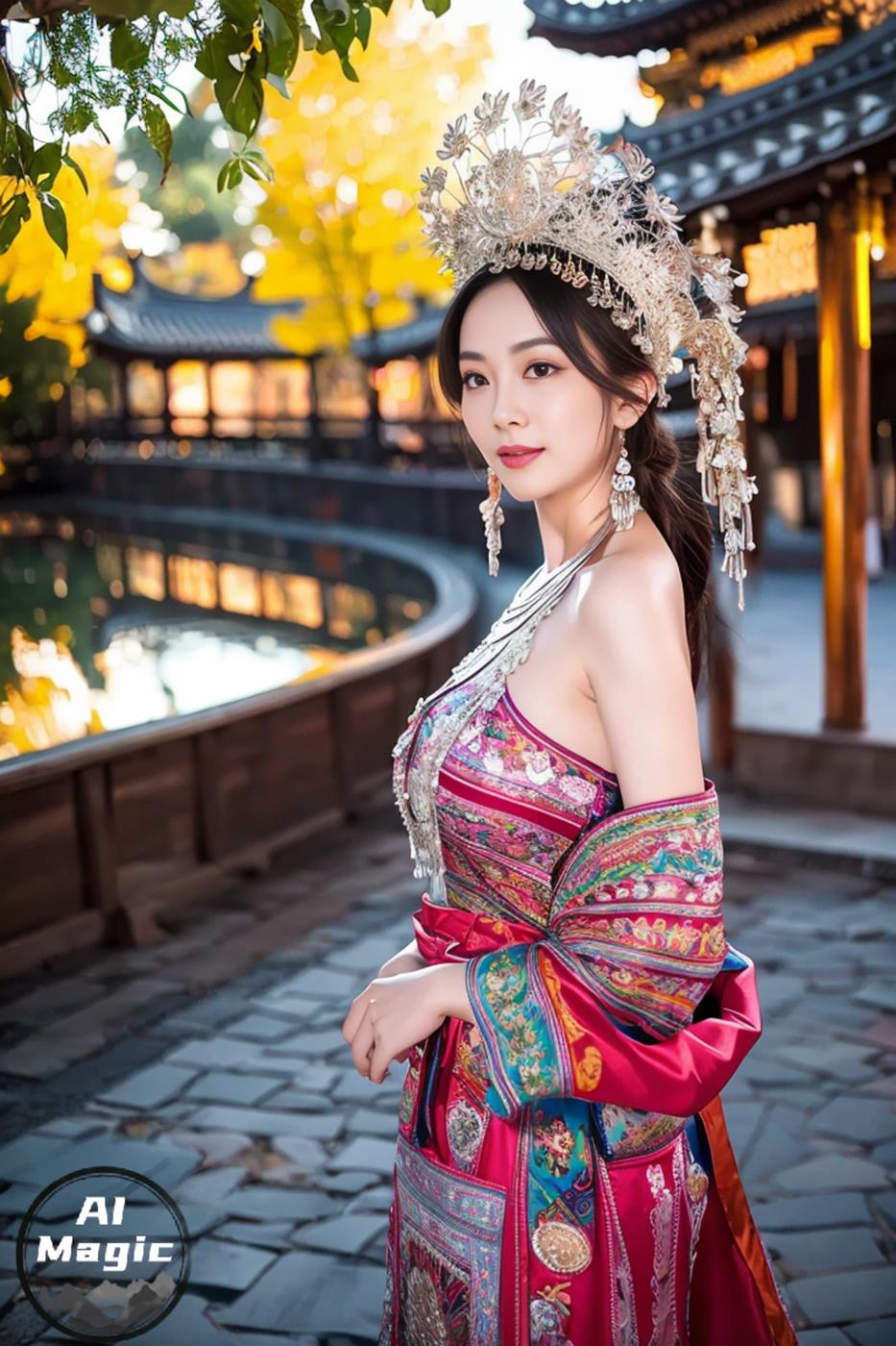 图片[57]-[AI绘画] 036 民族装的漂亮魔法秀[65P] – 速更版-美库