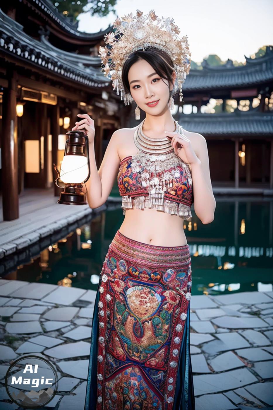 图片[58]-[AI绘画] 036 民族装的漂亮魔法秀[65P] – 速更版-美库