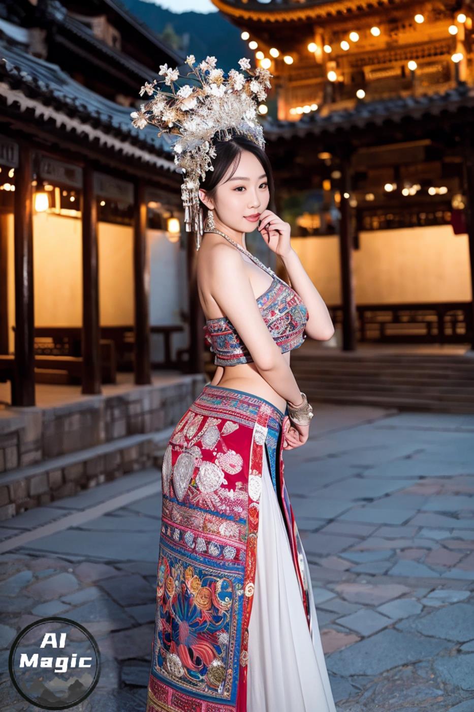 图片[60]-[AI绘画] 036 民族装的漂亮魔法秀[65P] – 速更版-美库