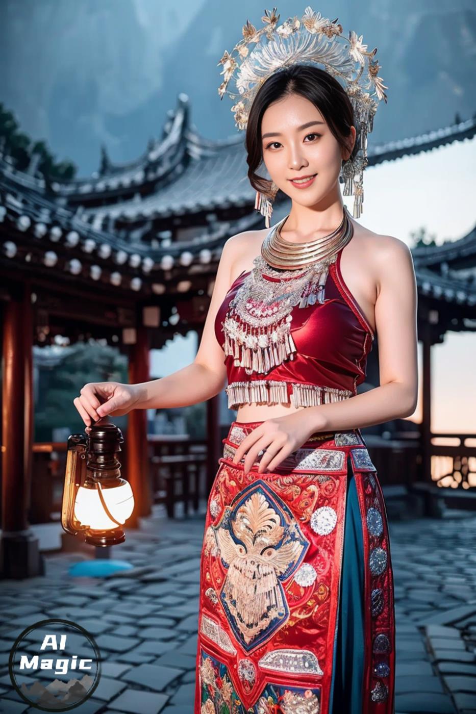 图片[61]-[AI绘画] 036 民族装的漂亮魔法秀[65P] – 速更版-美库