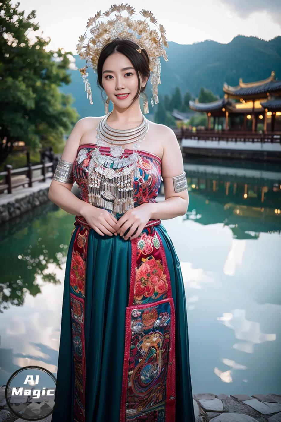 图片[64]-[AI绘画] 036 民族装的漂亮魔法秀[65P] – 速更版-美库