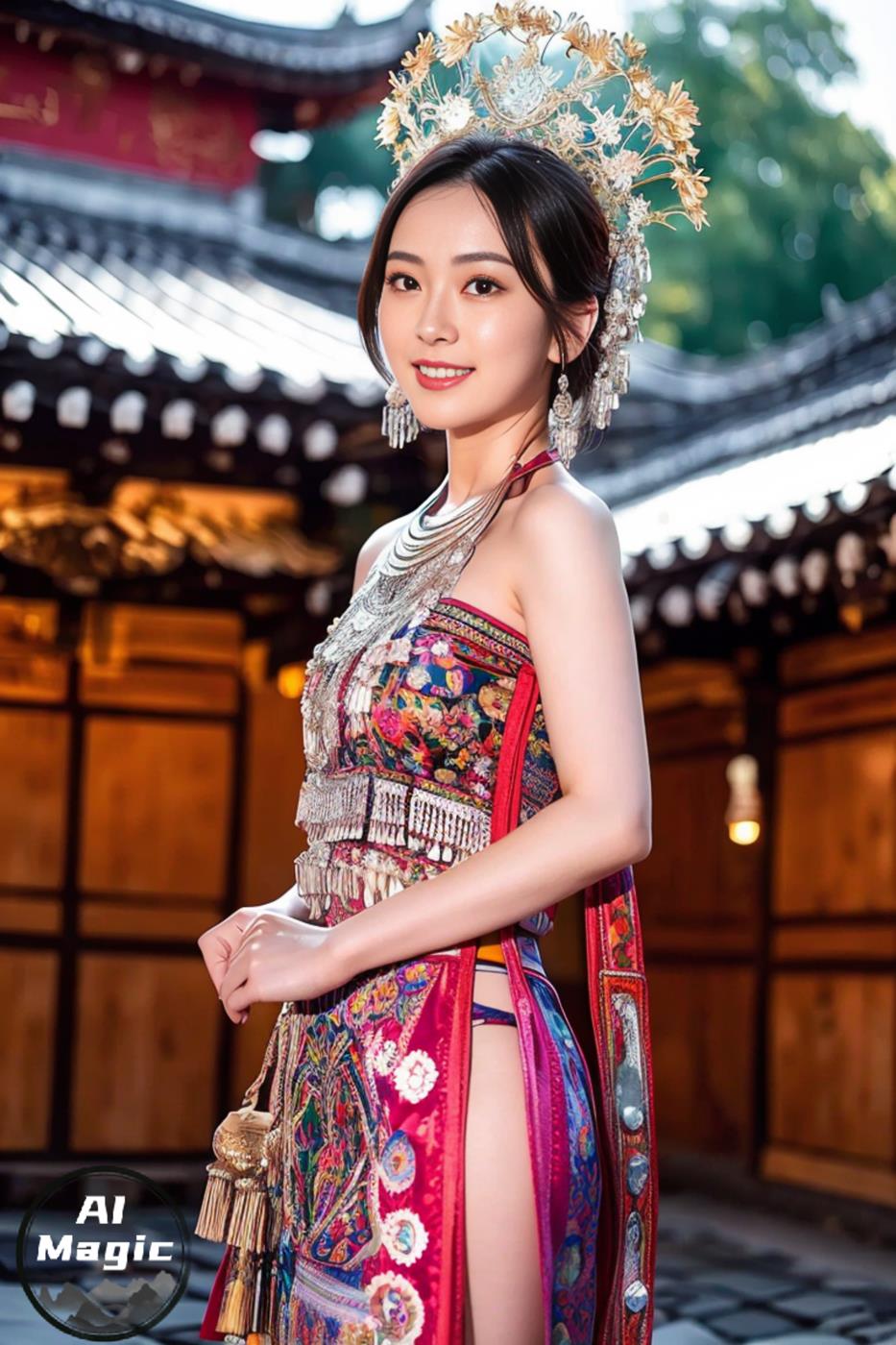 图片[65]-[AI绘画] 036 民族装的漂亮魔法秀[65P] – 速更版-美库