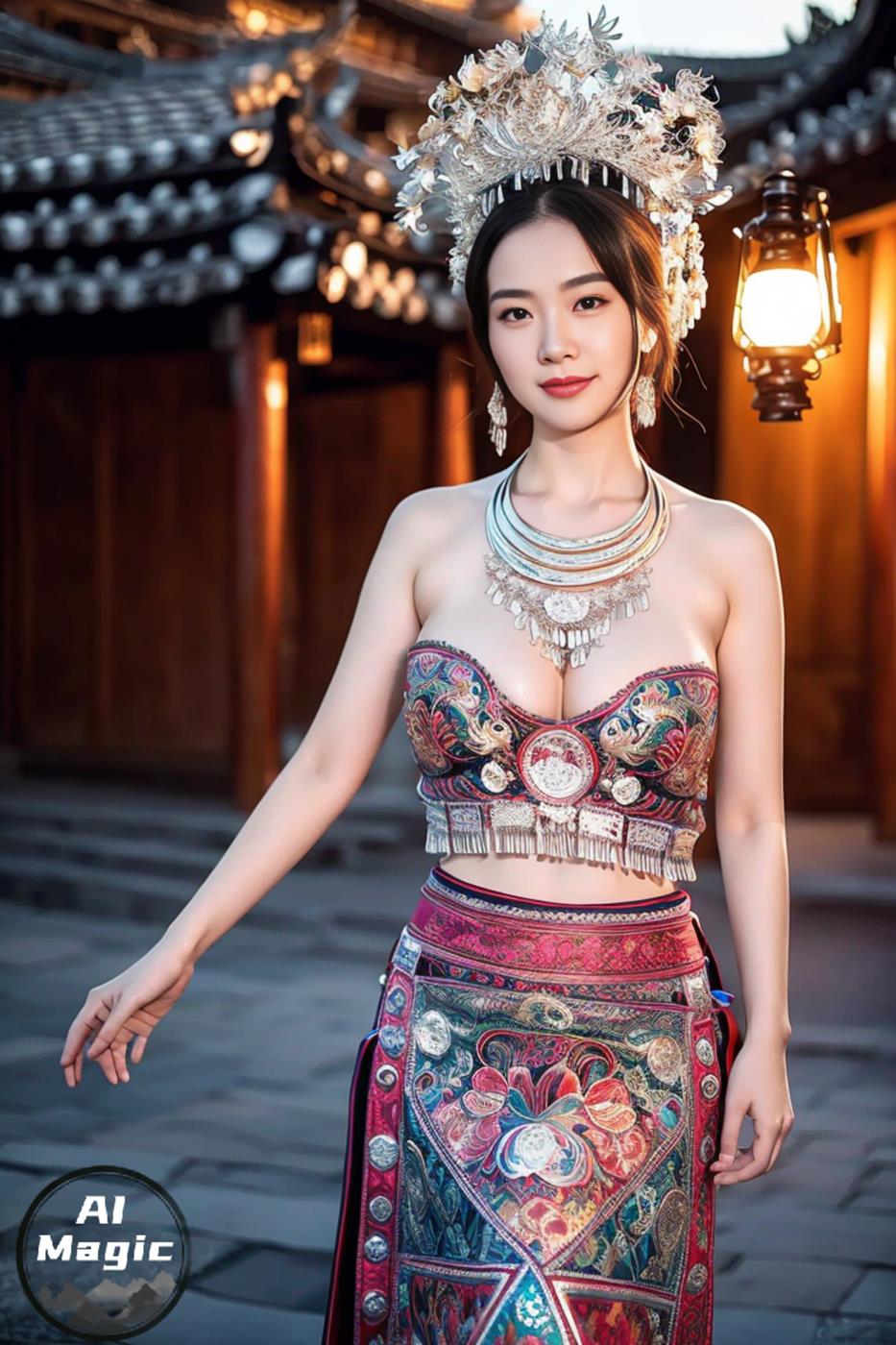 图片[66]-[AI绘画] 036 民族装的漂亮魔法秀[65P] – 速更版-美库