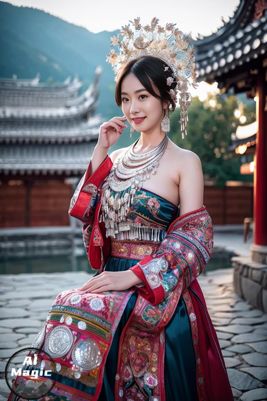 图片[67]-[AI绘画] 036 民族装的漂亮魔法秀[65P] – 速更版-美库