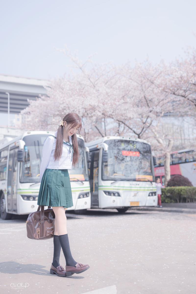 图片[20]-网紅Coser@王羽杉 JK樱花 [20P] – 速更版-美库