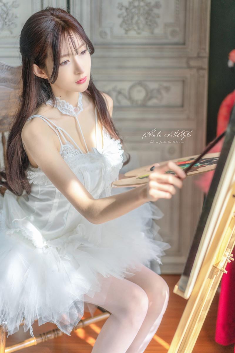 图片[25]-网紅Coser@王羽杉 白裙[24P] – 速更版-美库