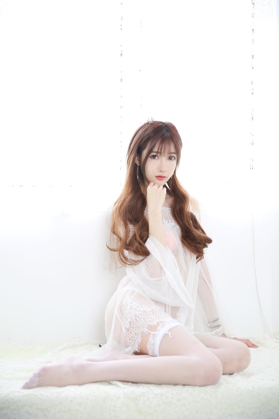 图片[36]-网紅Coser@王羽杉 透纱白裙[45P] – 速更版-美库