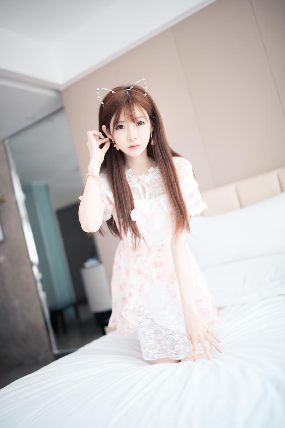 图片[13]-网紅Coser@王羽杉 粉色连衣裙[16P] – 速更版-美库