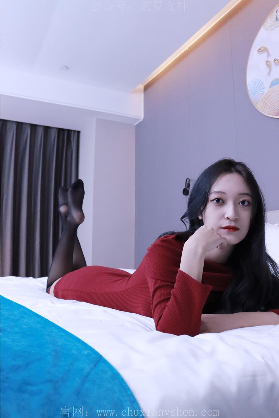 图片[74]-初夏女神  依依 M码酒红连衣裙搭黑色长靴[140P] – 速更版-美库