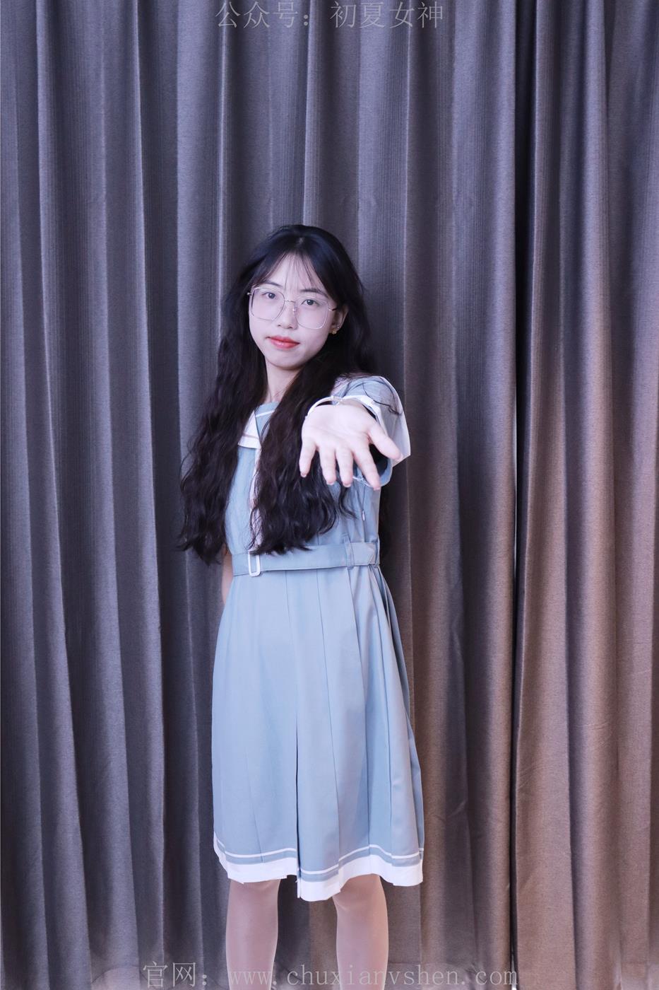 初夏女神 雪糕 浅蓝色JK裙搭配小白鞋[135P] - 速更版-绅士图
