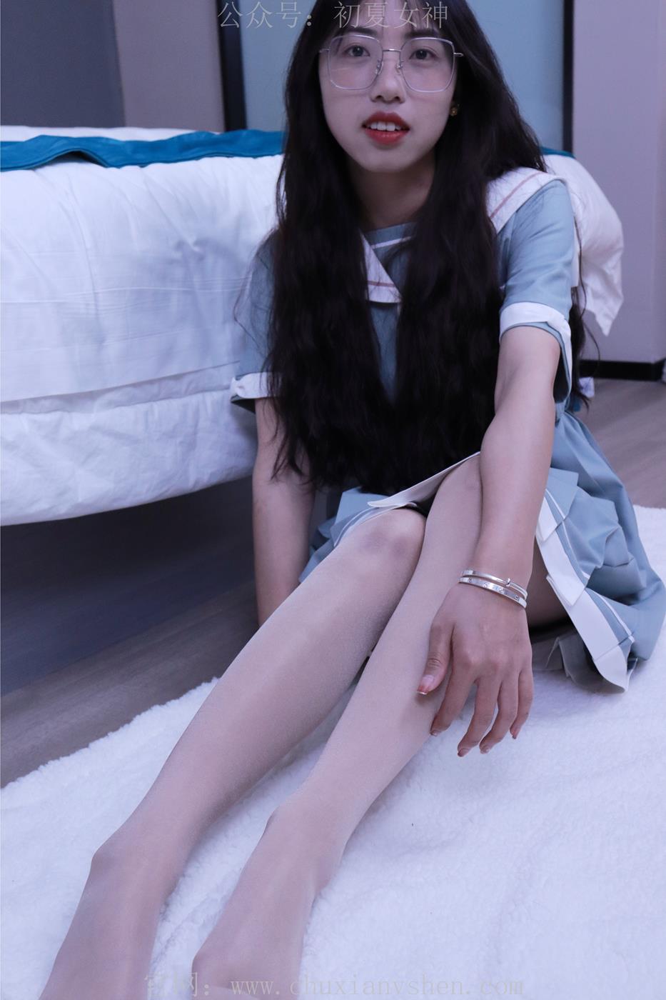 图片[10]-初夏女神 雪糕 浅蓝色JK裙搭配小白鞋[135P] – 速更版-美库