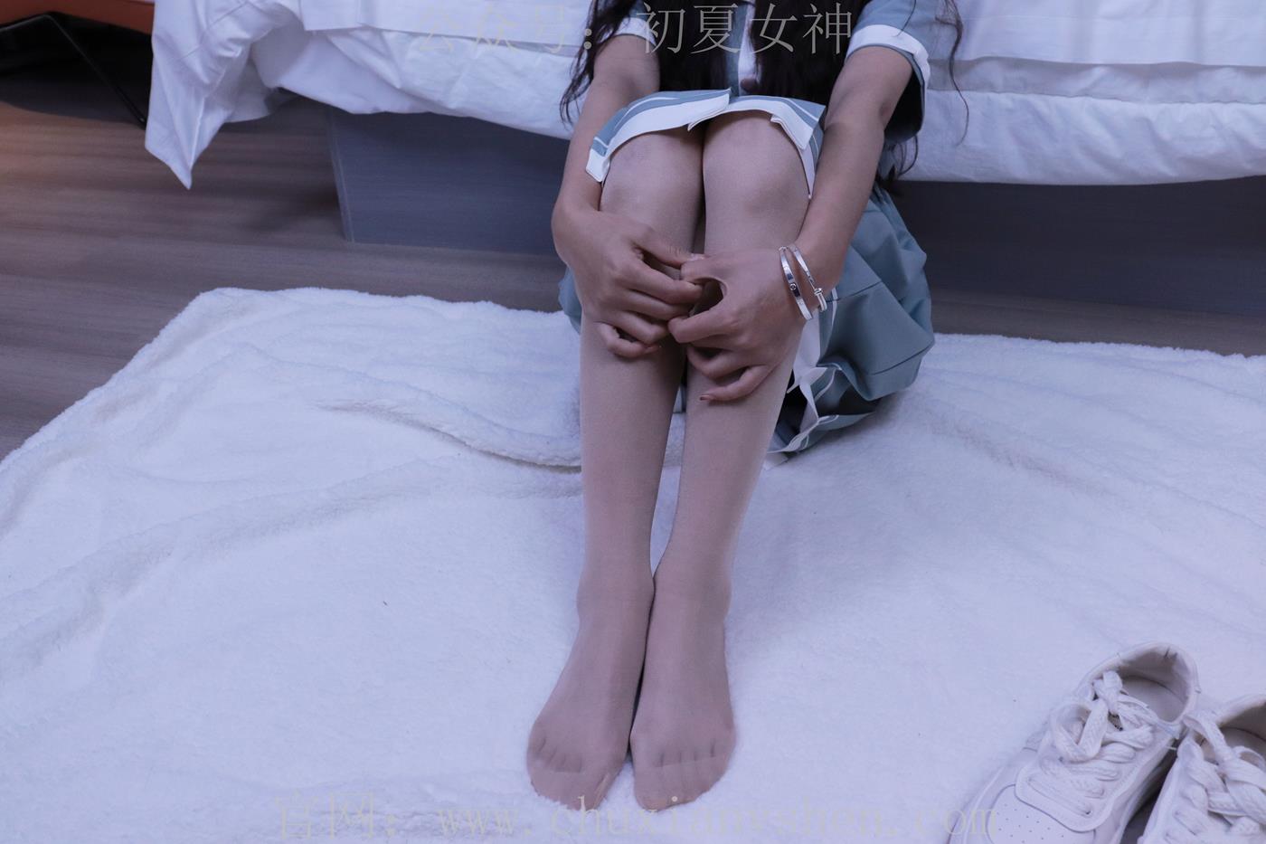 图片[13]-初夏女神 雪糕 浅蓝色JK裙搭配小白鞋[135P] – 速更版-美库