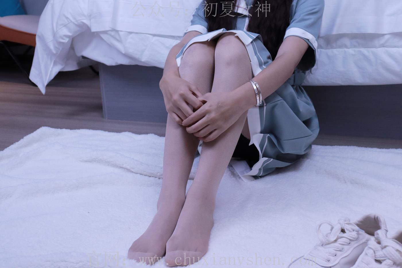 图片[14]-初夏女神 雪糕 浅蓝色JK裙搭配小白鞋[135P] – 速更版-美库