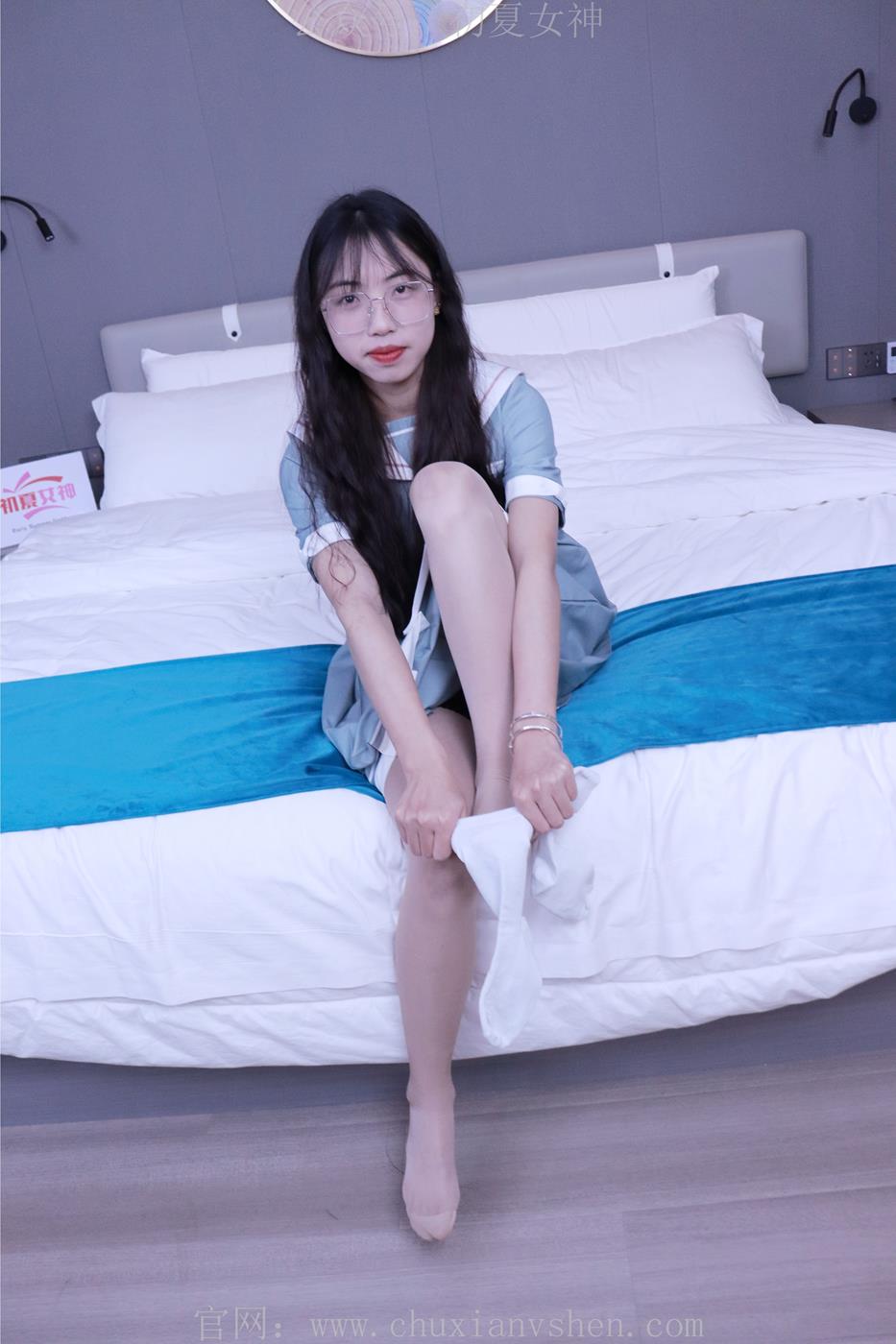 图片[22]-初夏女神 雪糕 浅蓝色JK裙搭配小白鞋[135P] – 速更版-美库