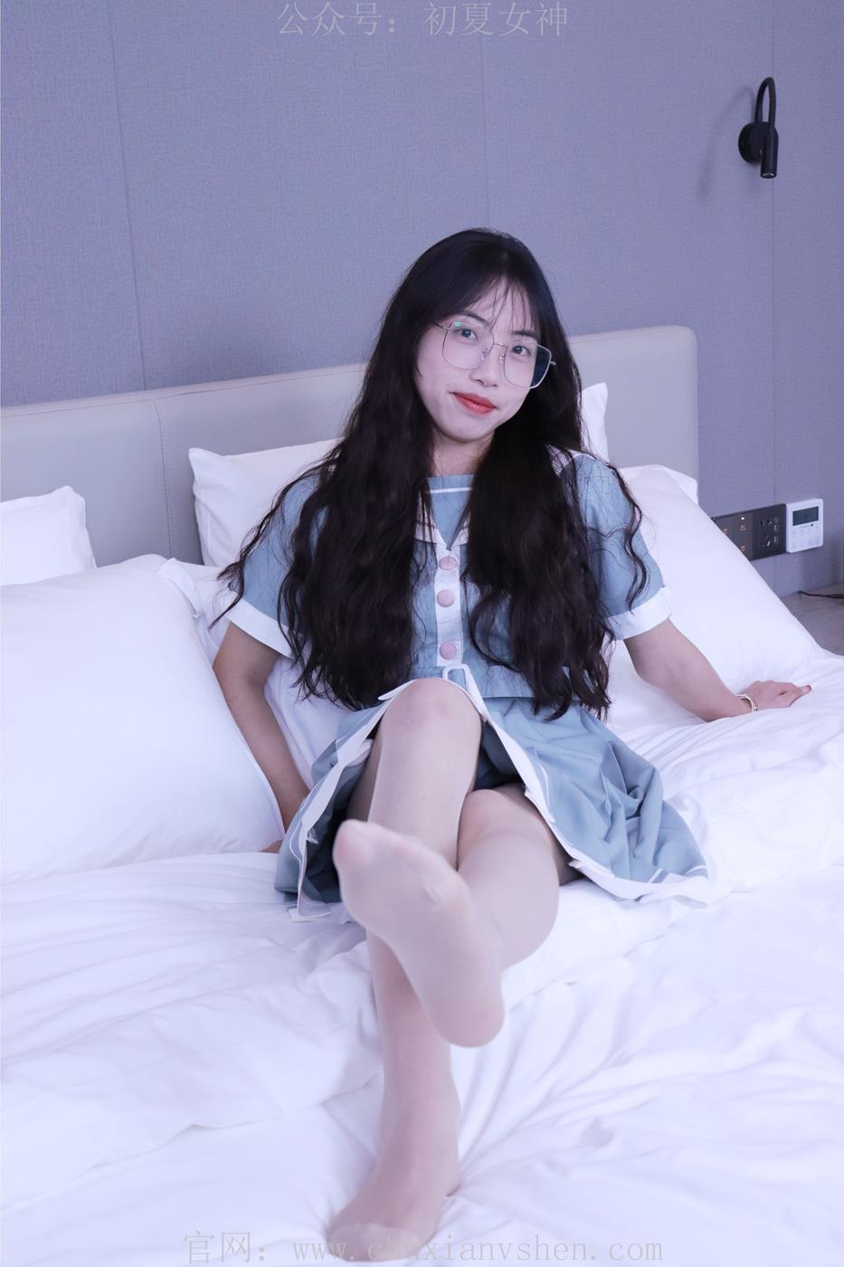 图片[46]-初夏女神 雪糕 浅蓝色JK裙搭配小白鞋[135P] – 速更版-美库