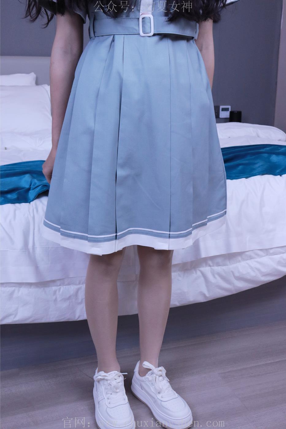 图片[67]-初夏女神 雪糕 浅蓝色JK裙搭配小白鞋[135P] – 速更版-美库