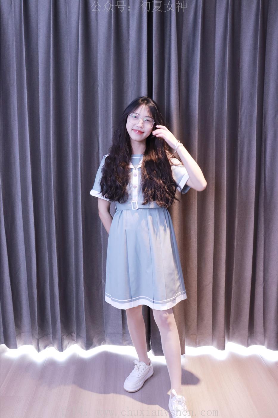 图片[68]-初夏女神 雪糕 浅蓝色JK裙搭配小白鞋[135P] – 速更版-美库