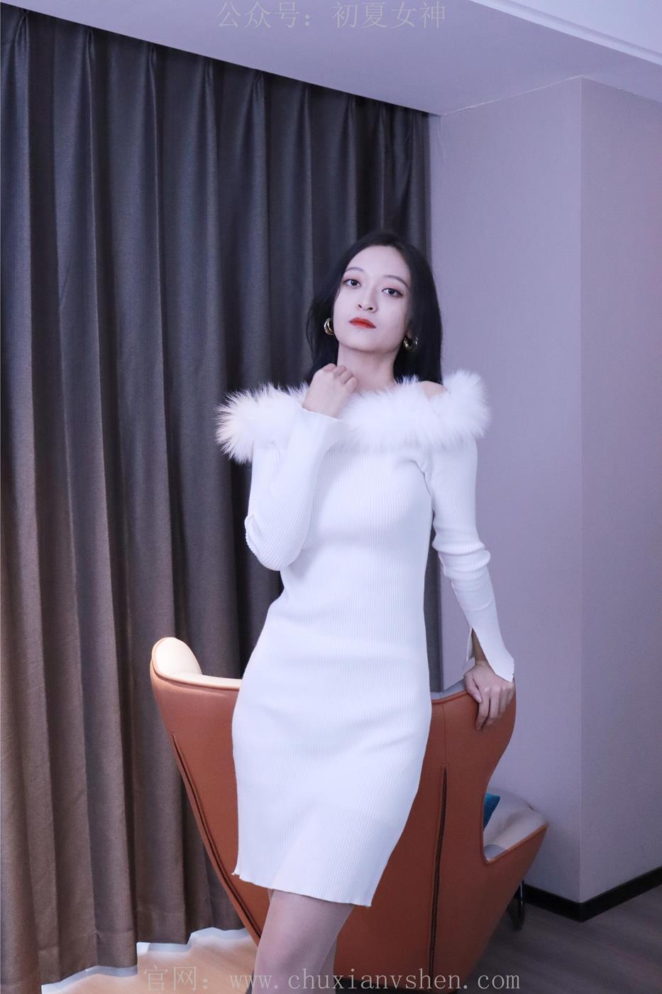 图片[47]-初夏女神 依依 2022款白色毛领连衣裙搭白色短靴[147P] – 速更版-美库