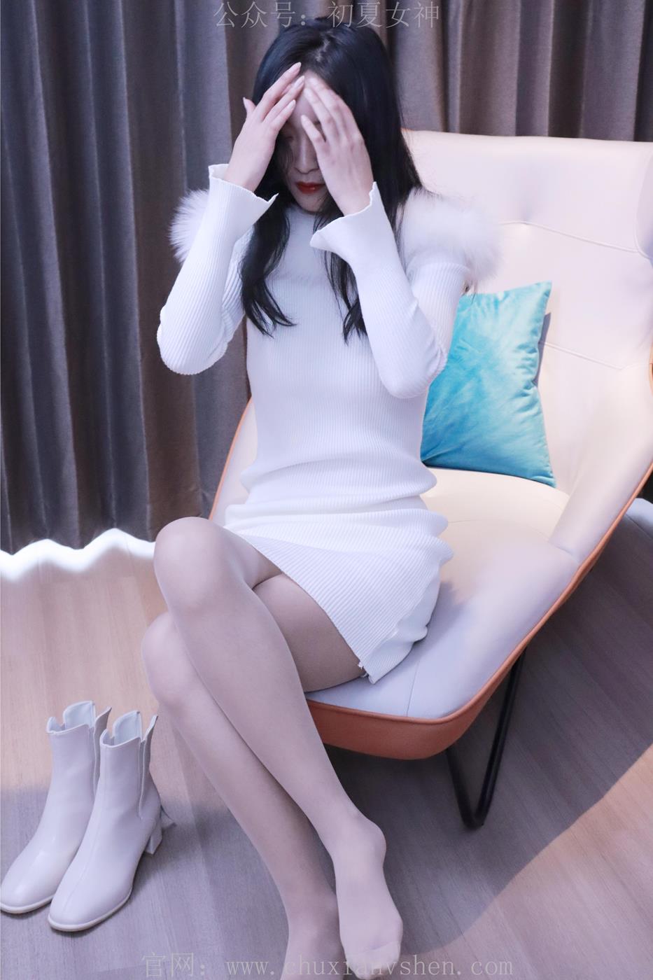 图片[63]-初夏女神 依依 2022款白色毛领连衣裙搭白色短靴[147P] – 速更版-美库