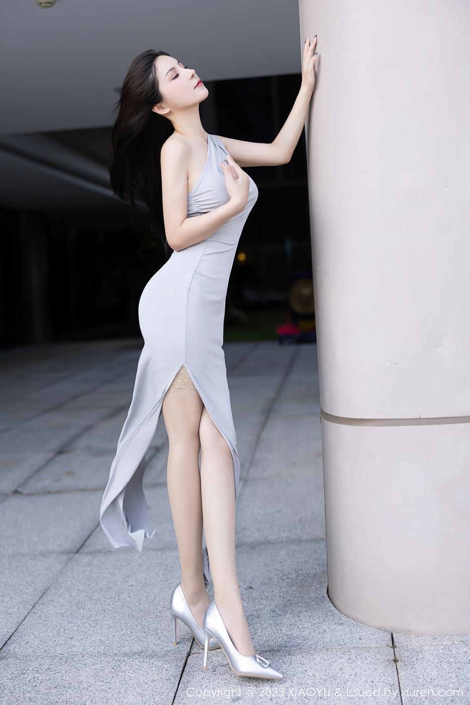 图片[10]-[XIAOYU语画界]2023.07.20 VOL.1074 小蛮妖Yummy 灰色高腰开叉裙[25+1P] – 速更版-美库