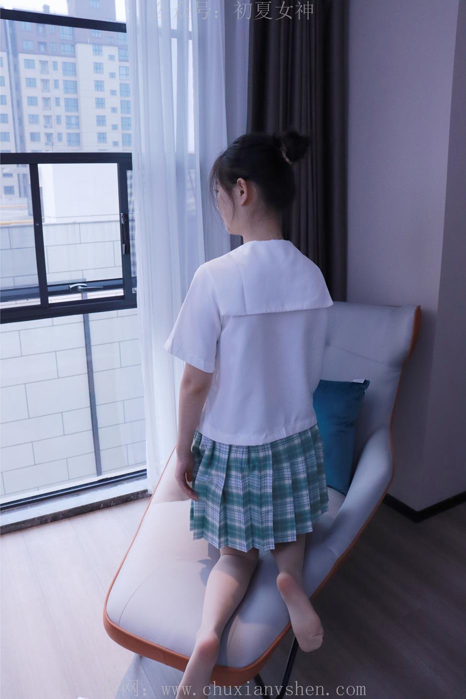 图片[13]-初夏女神 NO.013 念念 常规S码绿色JK套搭配小白鞋[126P] – 速更版-美库