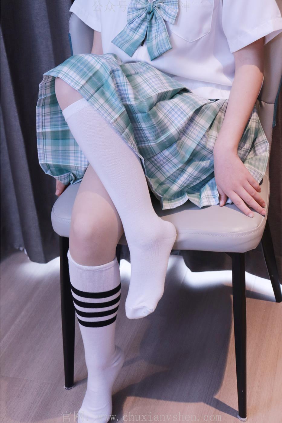 图片[25]-初夏女神 NO.013 念念 常规S码绿色JK套搭配小白鞋[126P] – 速更版-美库