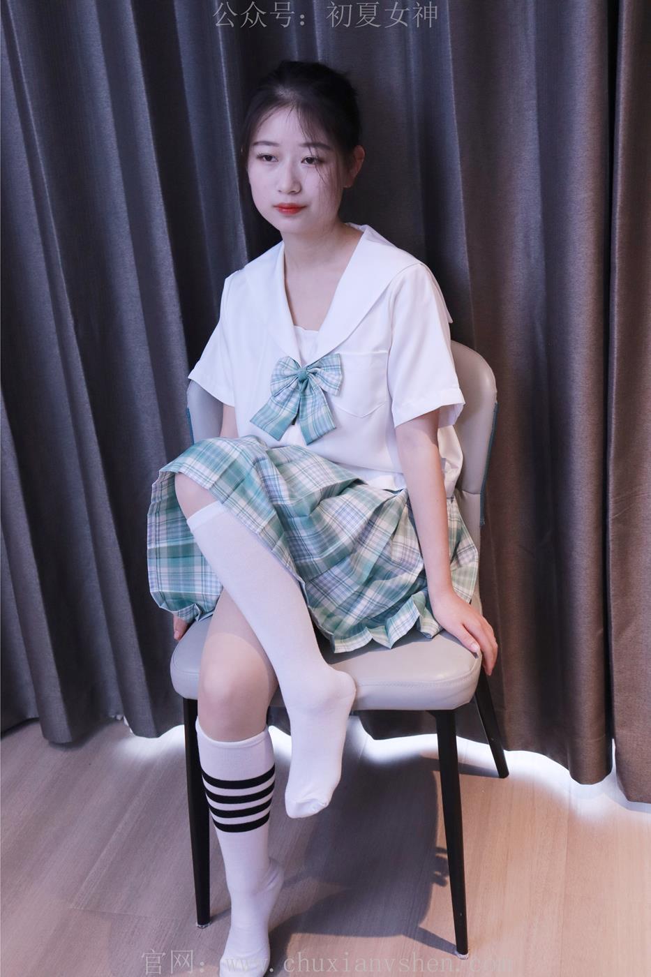 图片[26]-初夏女神 NO.013 念念 常规S码绿色JK套搭配小白鞋[126P] – 速更版-美库