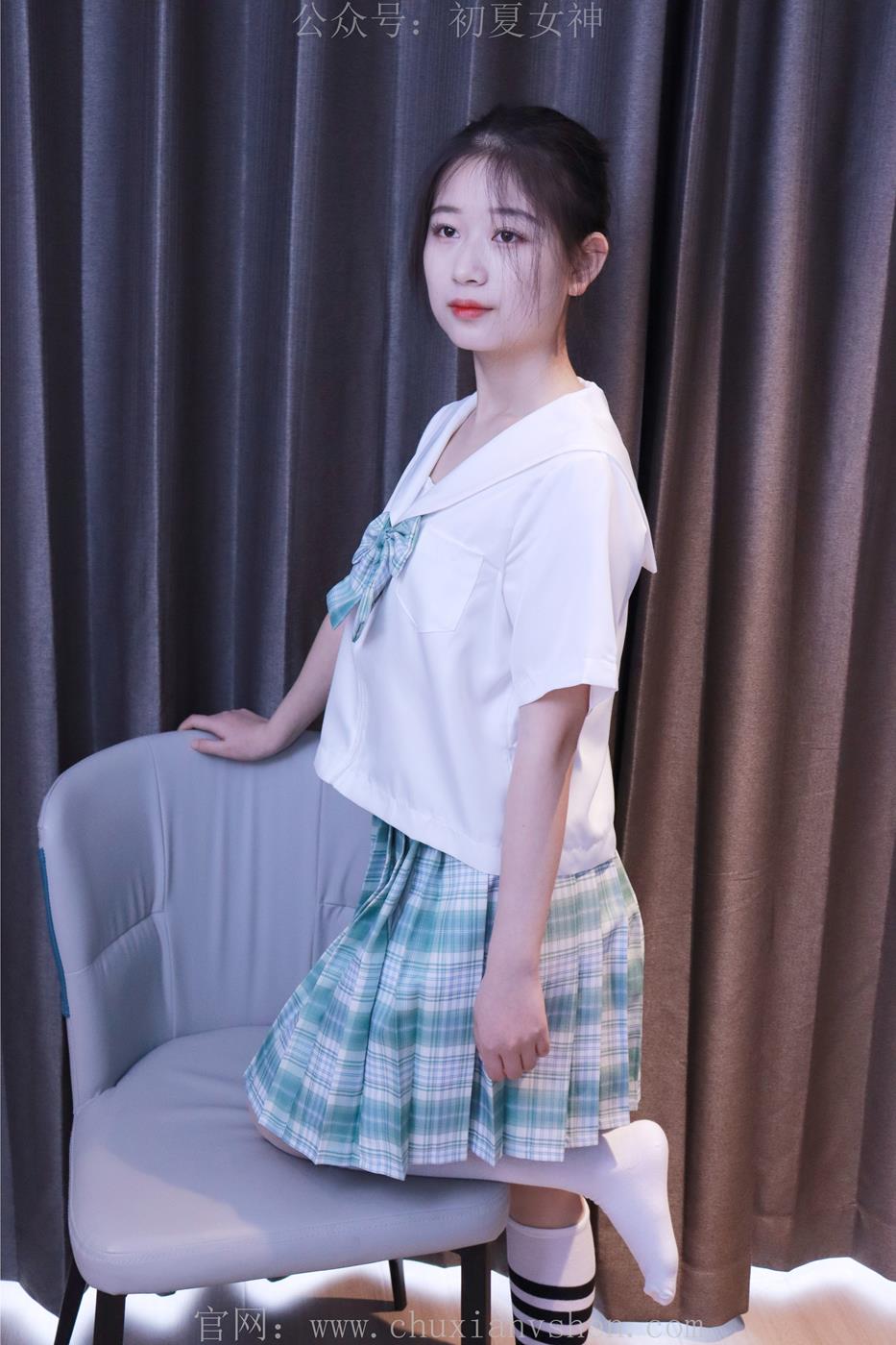 图片[27]-初夏女神 NO.013 念念 常规S码绿色JK套搭配小白鞋[126P] – 速更版-美库
