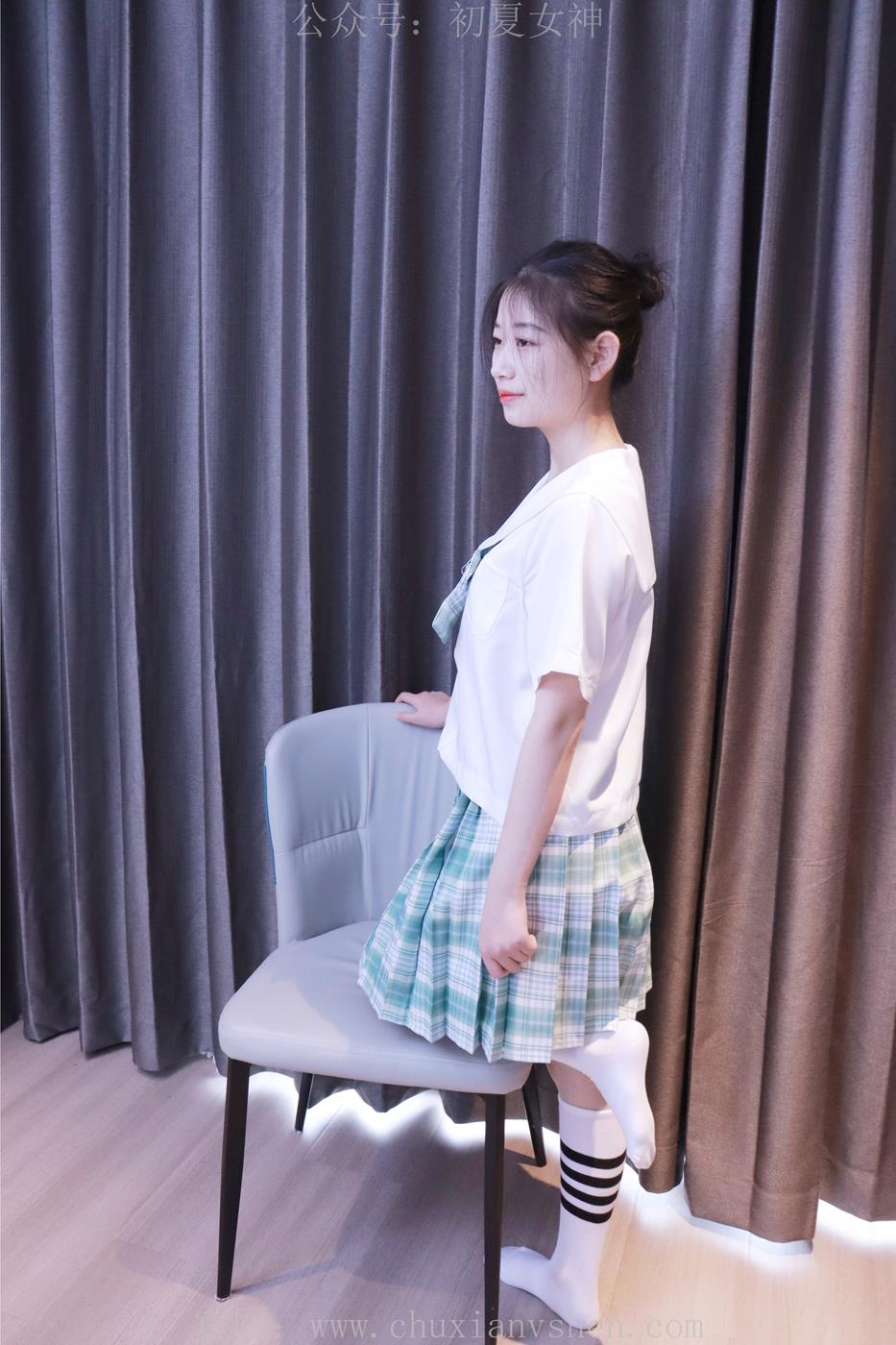 图片[28]-初夏女神 NO.013 念念 常规S码绿色JK套搭配小白鞋[126P] – 速更版-美库