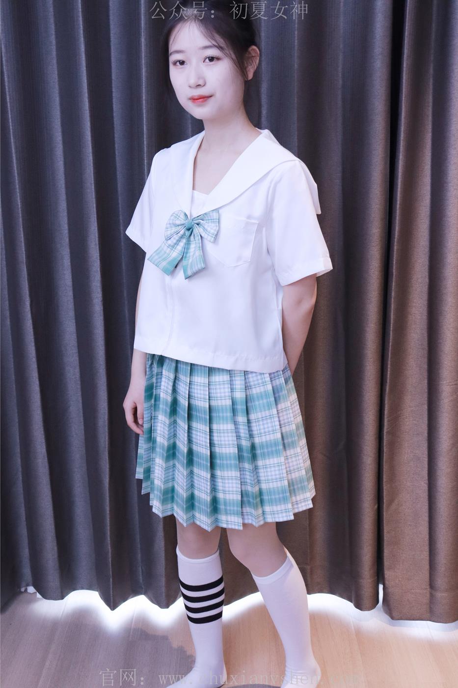 图片[29]-初夏女神 NO.013 念念 常规S码绿色JK套搭配小白鞋[126P] – 速更版-美库