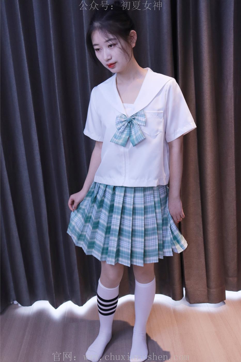 图片[31]-初夏女神 NO.013 念念 常规S码绿色JK套搭配小白鞋[126P] – 速更版-美库