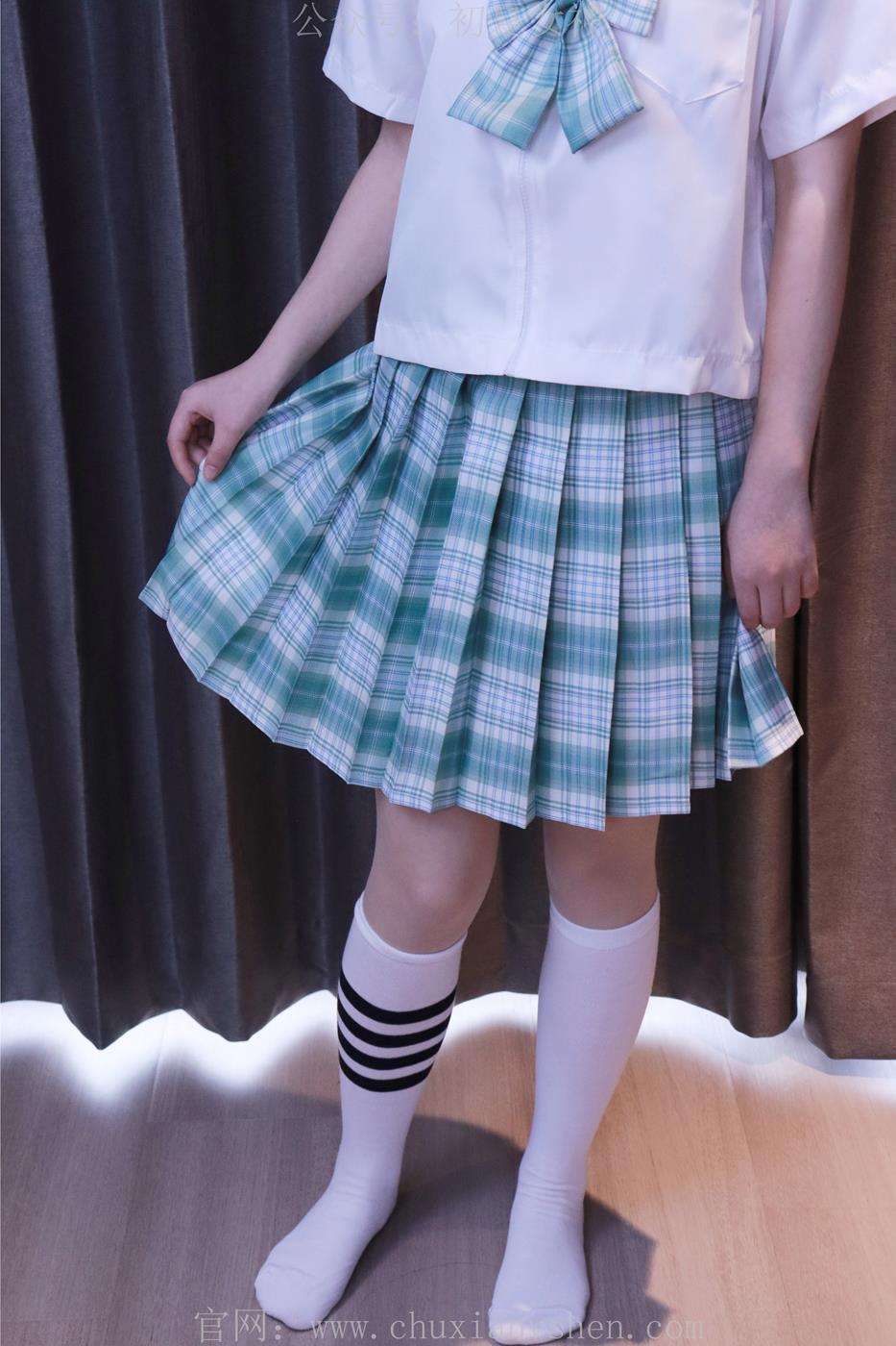 图片[32]-初夏女神 NO.013 念念 常规S码绿色JK套搭配小白鞋[126P] – 速更版-美库