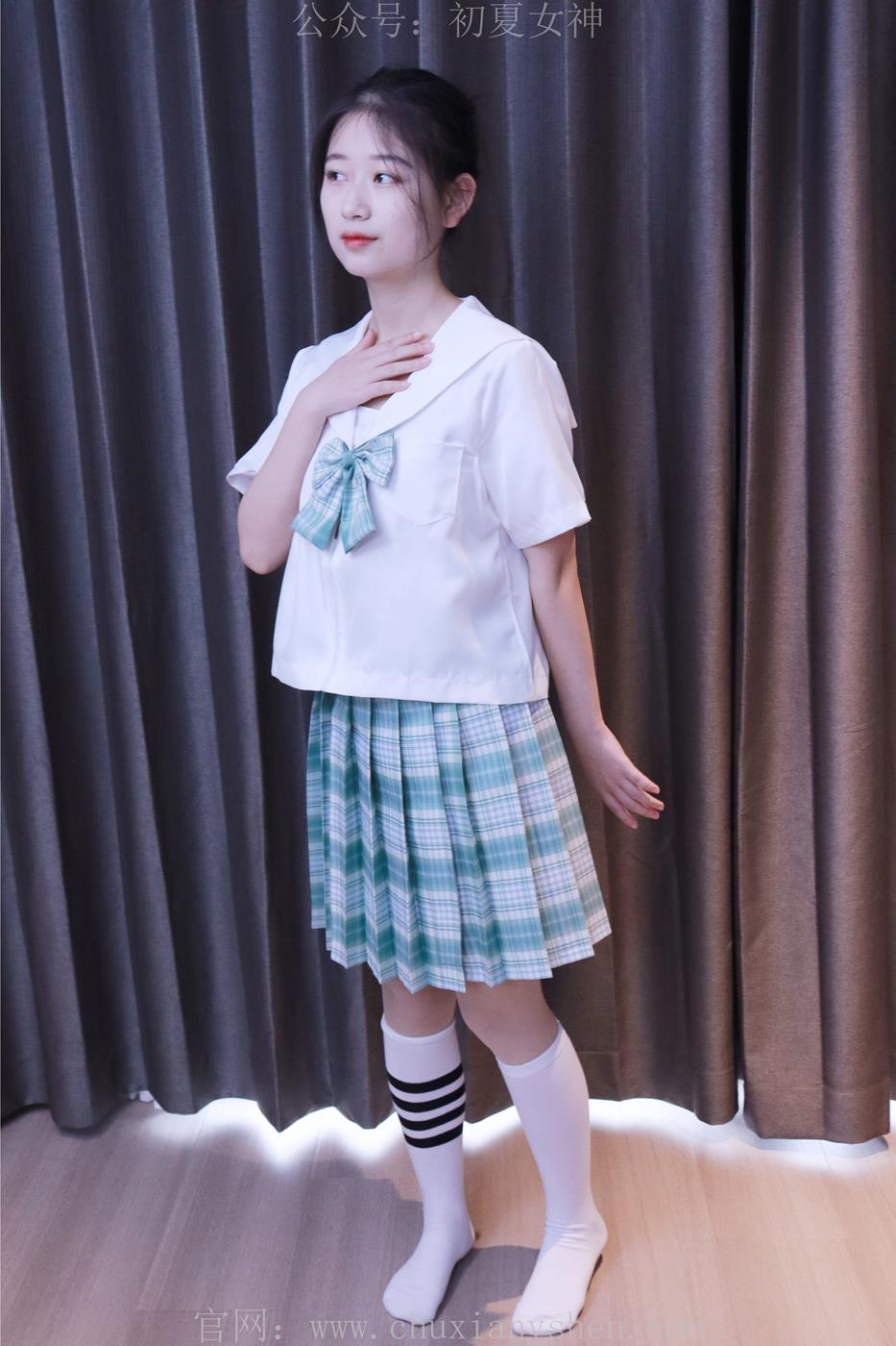 图片[37]-初夏女神 NO.013 念念 常规S码绿色JK套搭配小白鞋[126P] – 速更版-美库