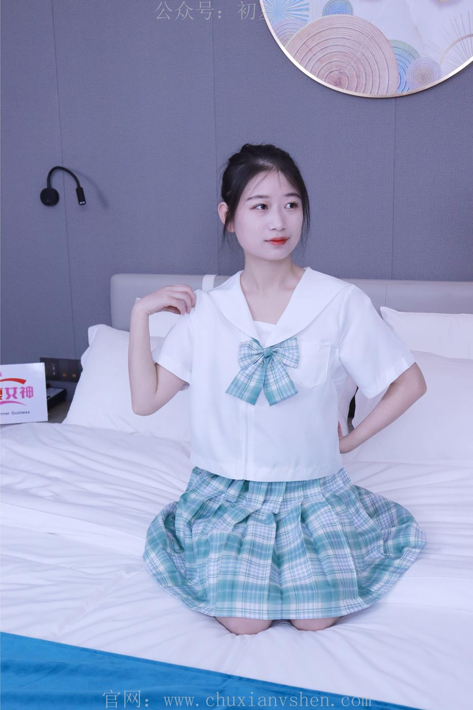 图片[38]-初夏女神 NO.013 念念 常规S码绿色JK套搭配小白鞋[126P] – 速更版-美库