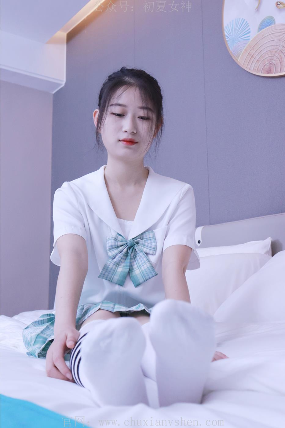 图片[44]-初夏女神 NO.013 念念 常规S码绿色JK套搭配小白鞋[126P] – 速更版-美库