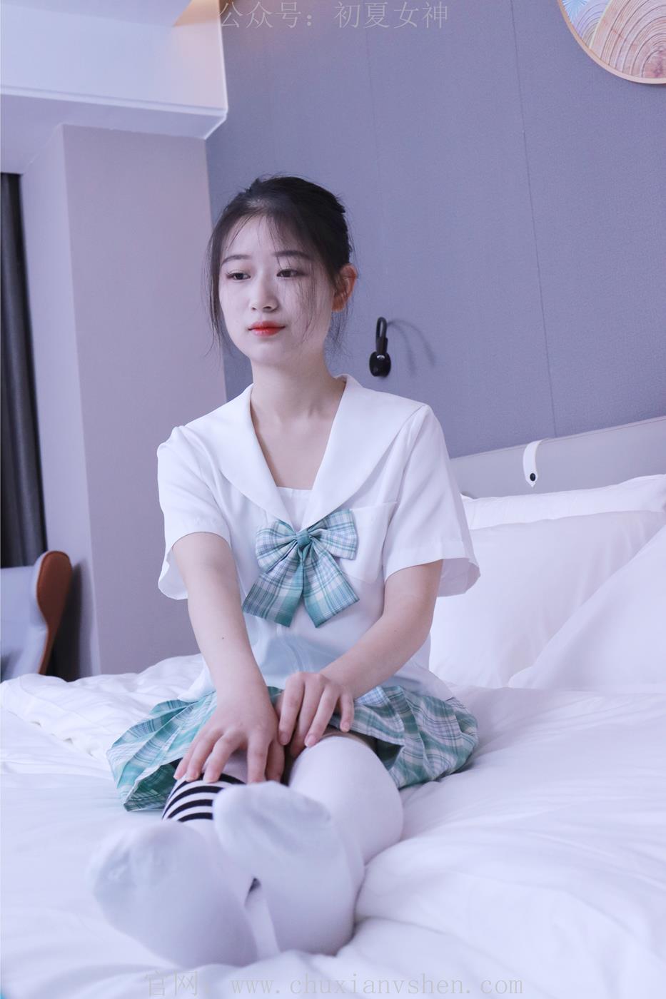 图片[45]-初夏女神 NO.013 念念 常规S码绿色JK套搭配小白鞋[126P] – 速更版-美库