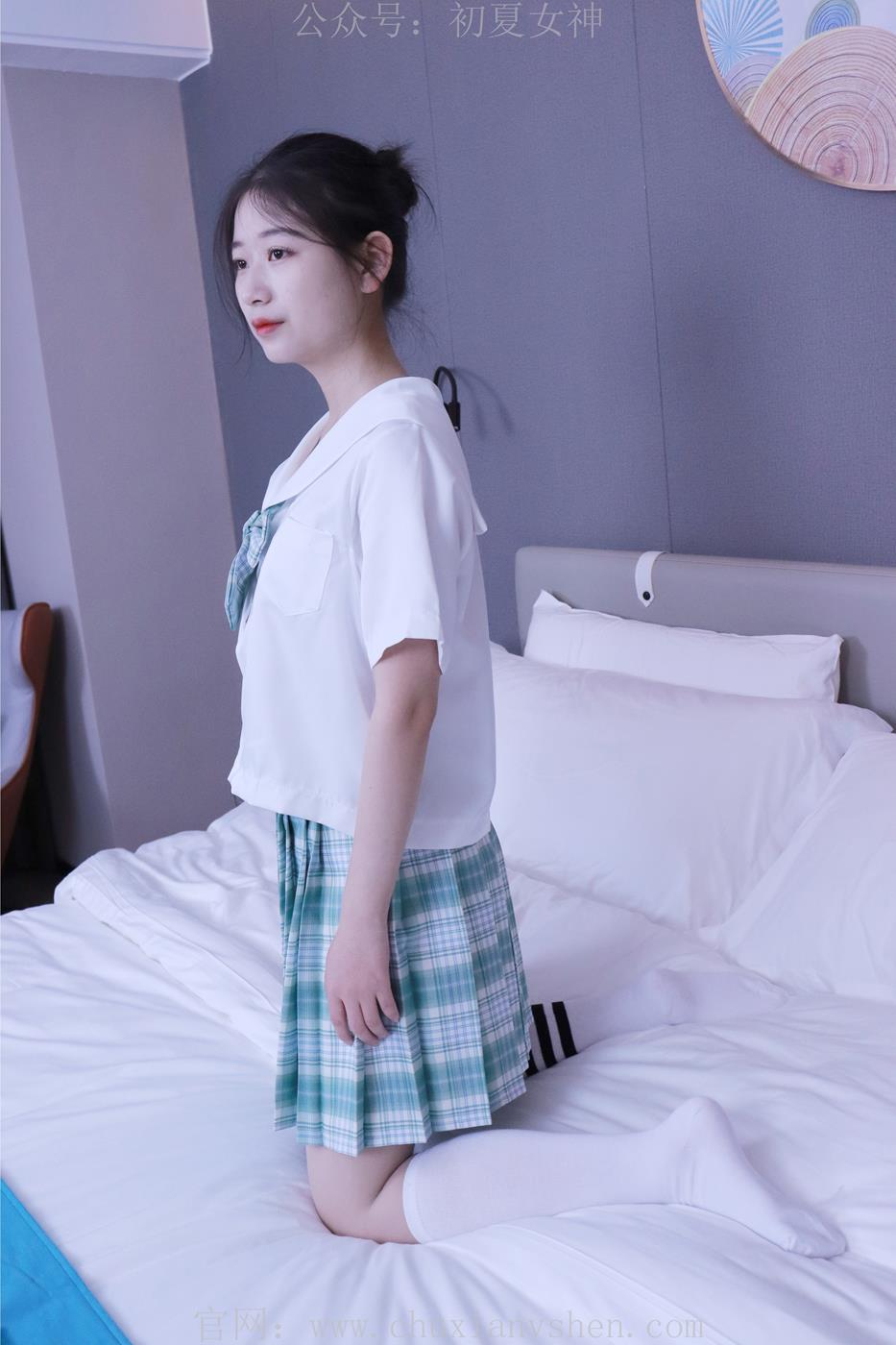 图片[50]-初夏女神 NO.013 念念 常规S码绿色JK套搭配小白鞋[126P] – 速更版-美库