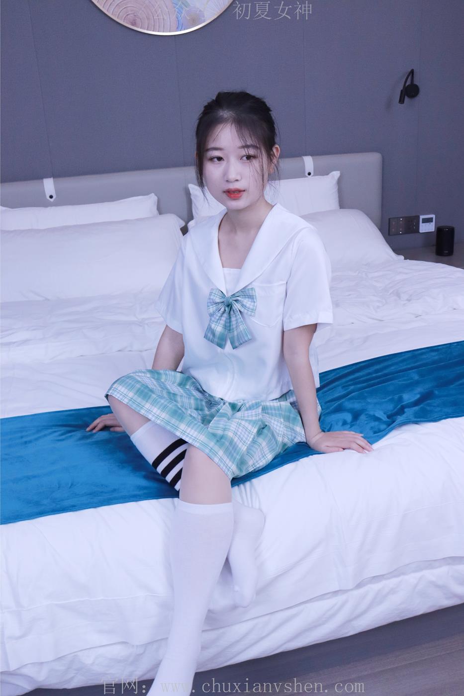 图片[55]-初夏女神 NO.013 念念 常规S码绿色JK套搭配小白鞋[126P] – 速更版-美库