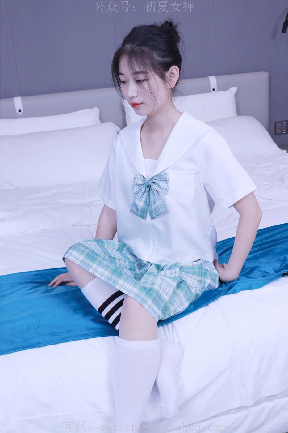 图片[56]-初夏女神 NO.013 念念 常规S码绿色JK套搭配小白鞋[126P] – 速更版-美库