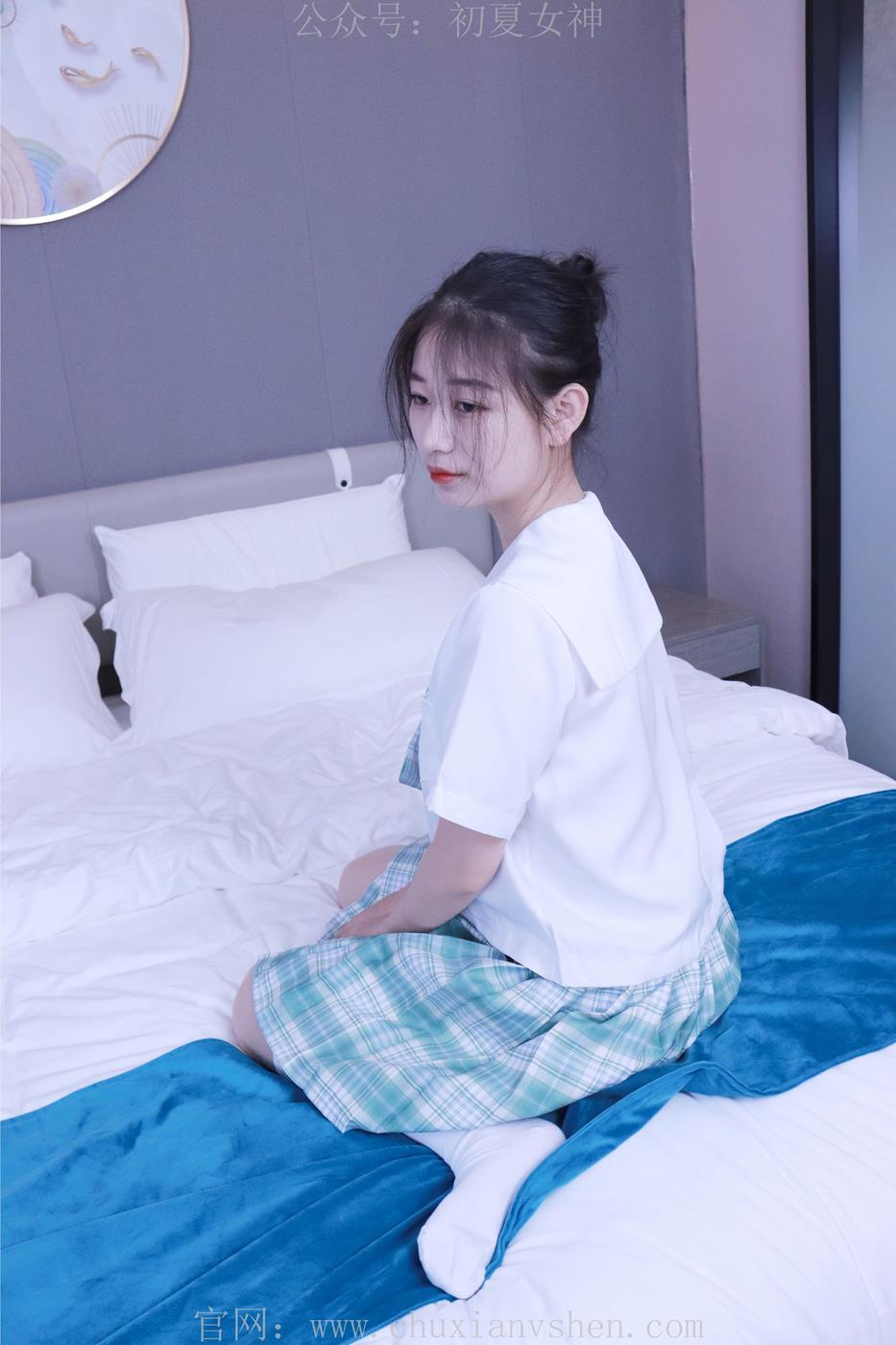 图片[61]-初夏女神 NO.013 念念 常规S码绿色JK套搭配小白鞋[126P] – 速更版-美库